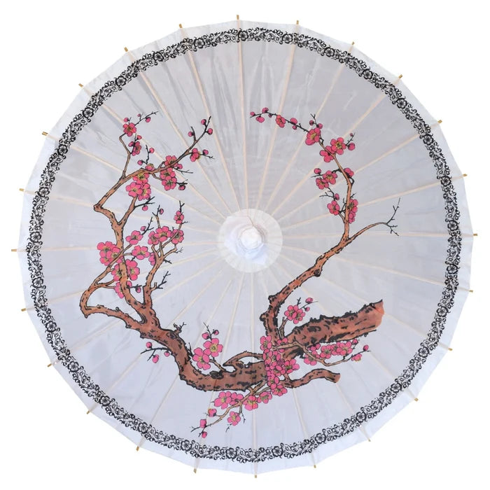 32" Premium cherry blossom parasol seen from the top
