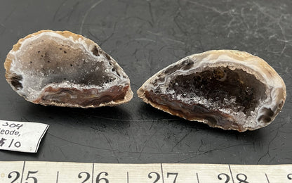 Oco Geode Pair 4 - Of Coins & Crystals
