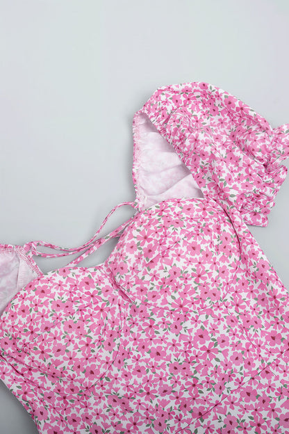 Off Shoulder Floral Slit Midi Dress