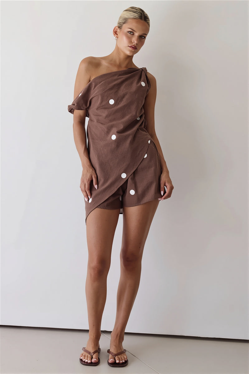 Off Shoulder Print Casual Two Piece Set