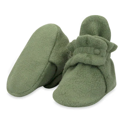 Olive Green Cozie Fleece Bootie - Ali's Wagon