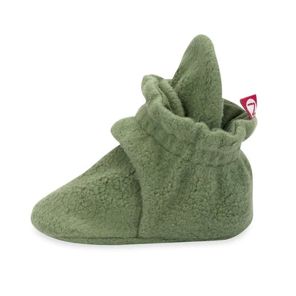 Olive Green Cozie Fleece Bootie - Ali's Wagon