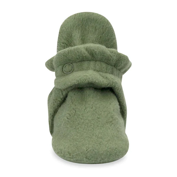 Olive Green Cozie Fleece Bootie - Ali's Wagon