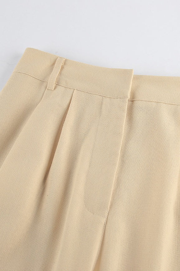 One Shoulder Asymmetric Tie Top High Waist Pants Two Piece Set