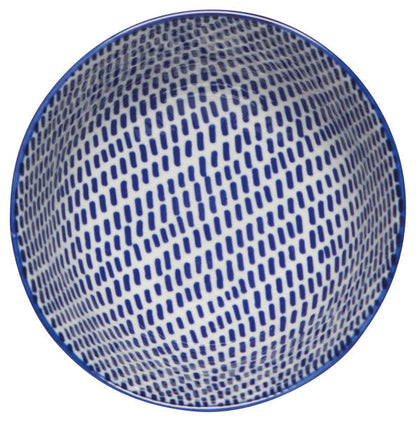 Orange Blossoms & Blue Stamped Bowl - Ali's Wagon