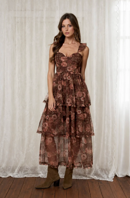 Overnight Celebrity Corset Style Midi Dress