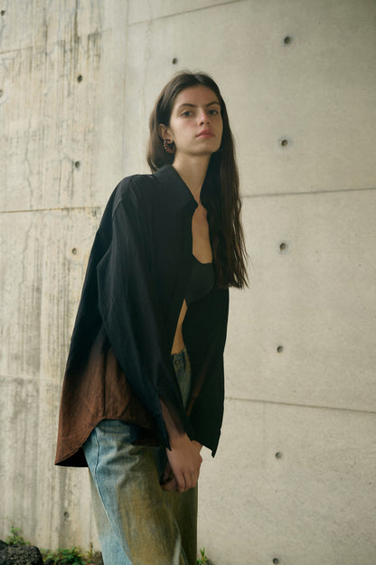 Oversized ombre shirt