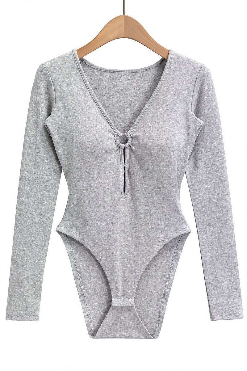 Padded Cut-Out V-Neck One Piece