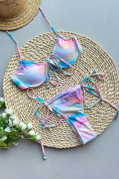 Padded Underwire Tie Bikini Set