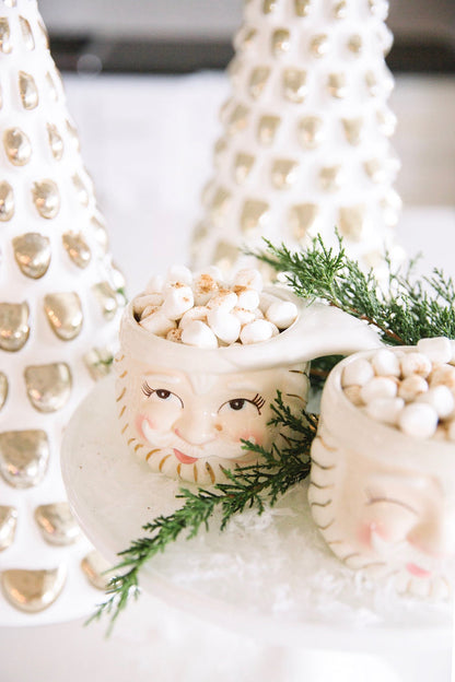 Cream Santa Mug