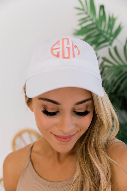 Personalized White Baseball Cap