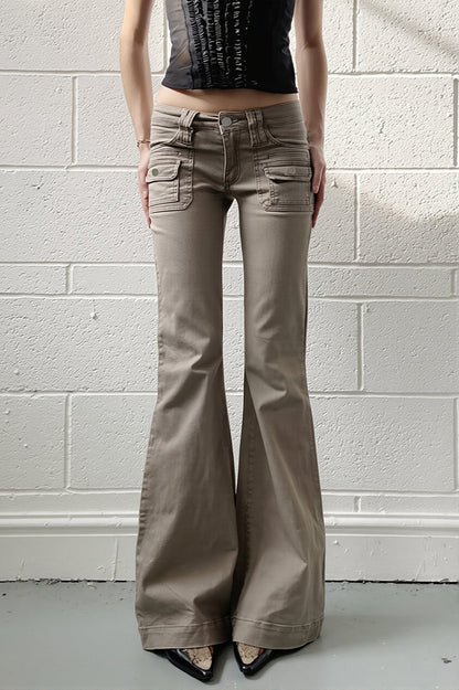 Pocket Micro Flare Cargo Jeans