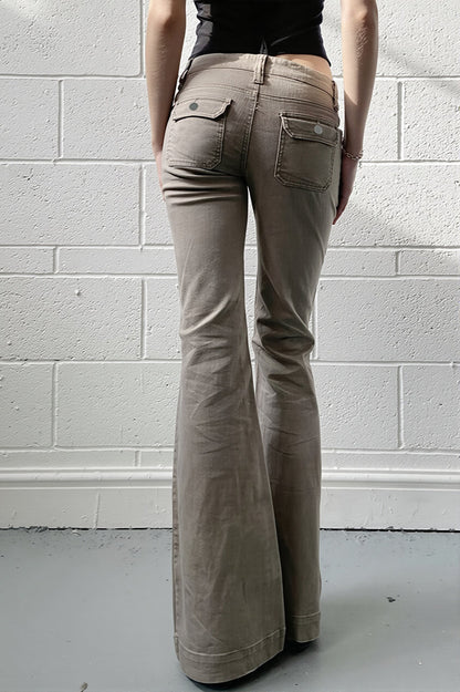Pocket Micro Flare Cargo Jeans