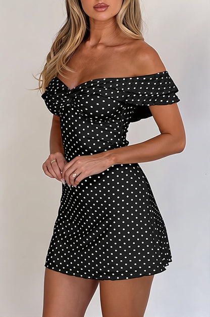 Polka Dot Bandeau Bodycon Mini Dress