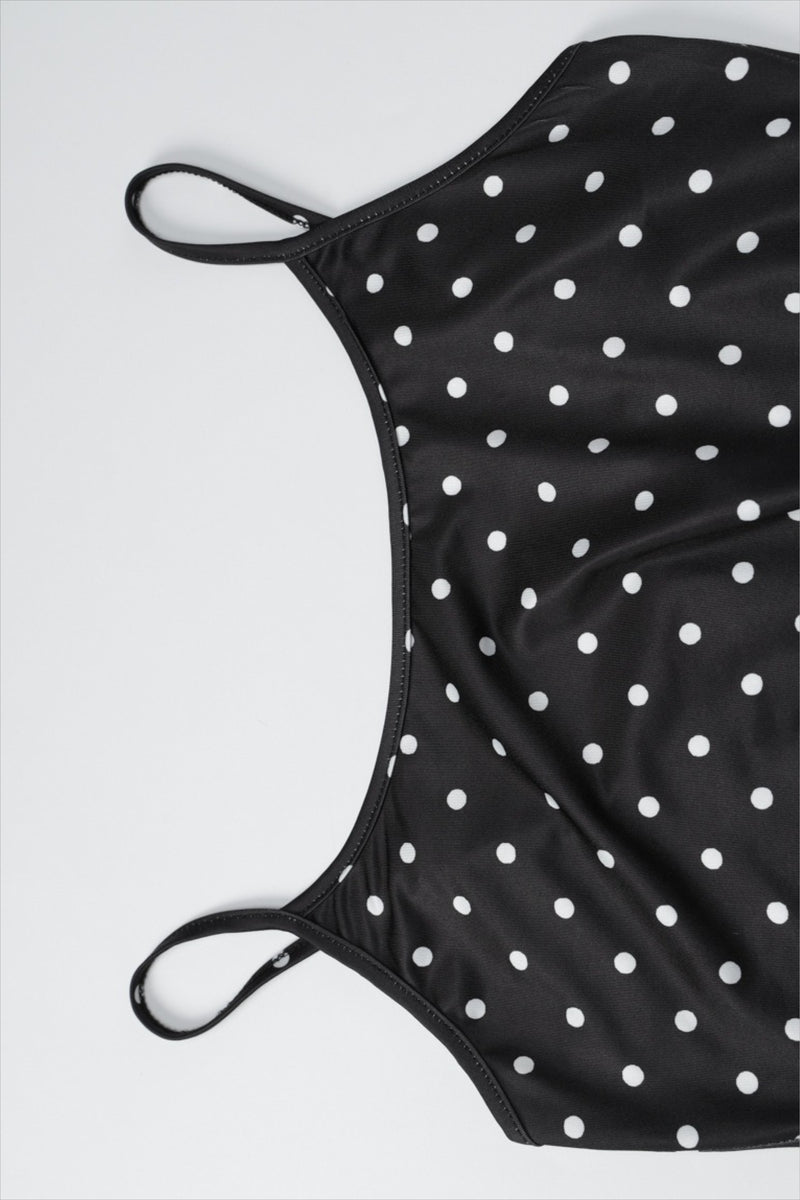 Polka Dot Cami Bodycon Slim Maxi Dress