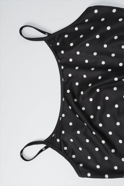 Polka Dot Cami Bodycon Slim Maxi Dress