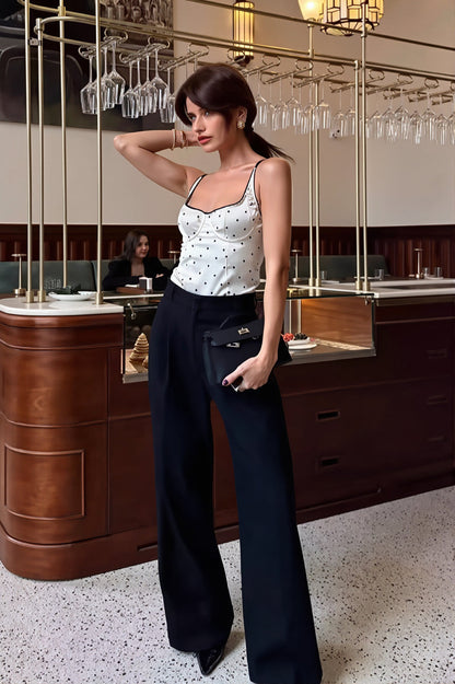 Polka Dot Off-Shoulder Tank Top