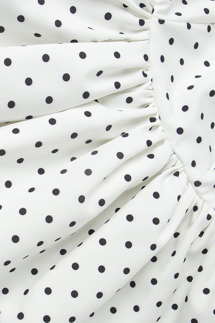 Polka Dot Print Elegant Two Piece Set