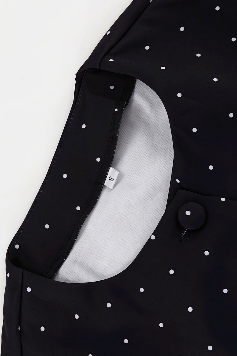 Polka Dot Print Short Sleeve Bodycon Skirt Set