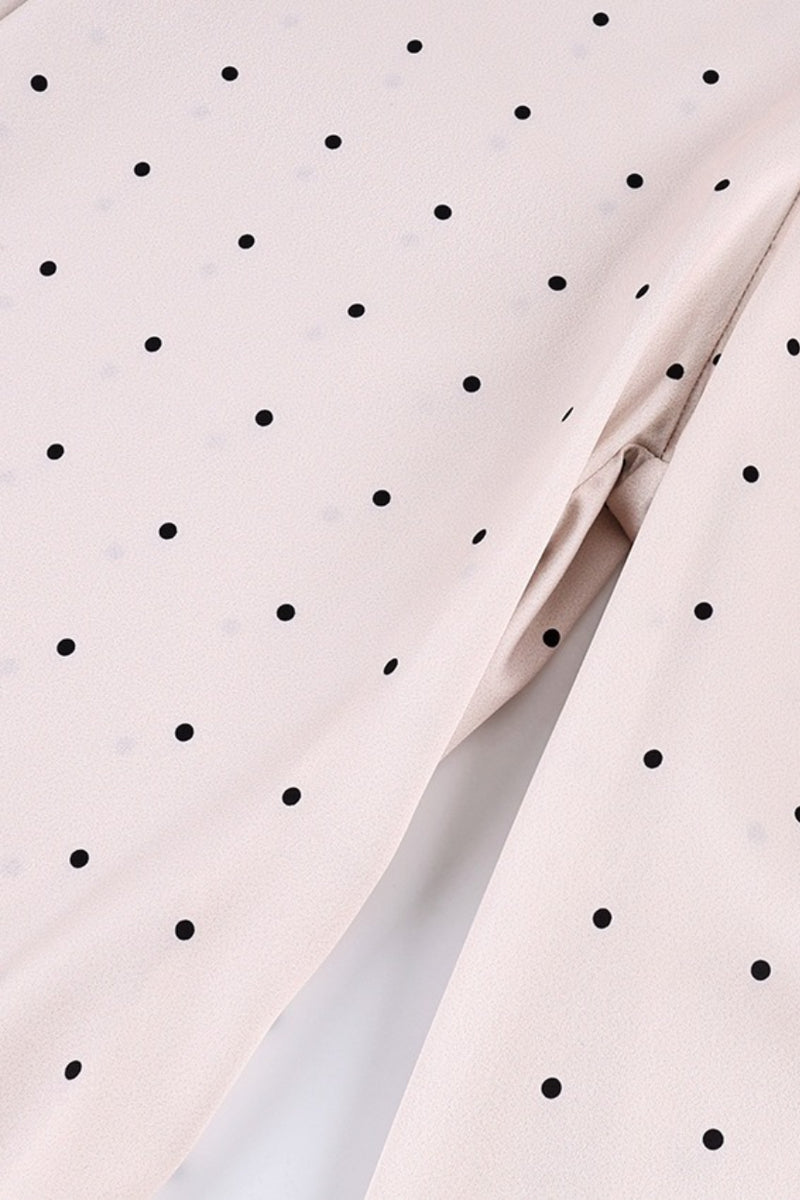 Polka Dot Satin Loose Pants