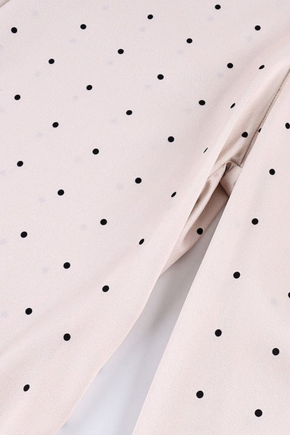 Polka Dot Satin Loose Pants