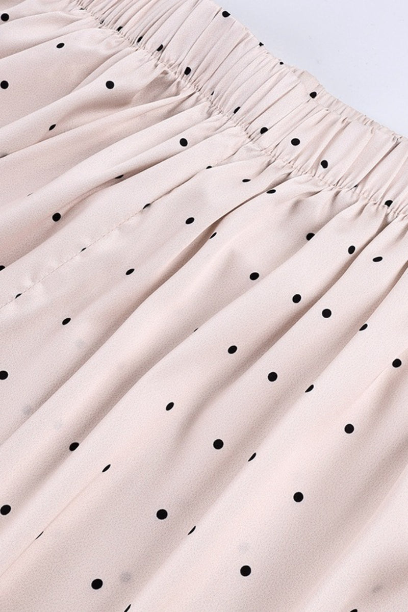 Polka Dot Satin Loose Pants