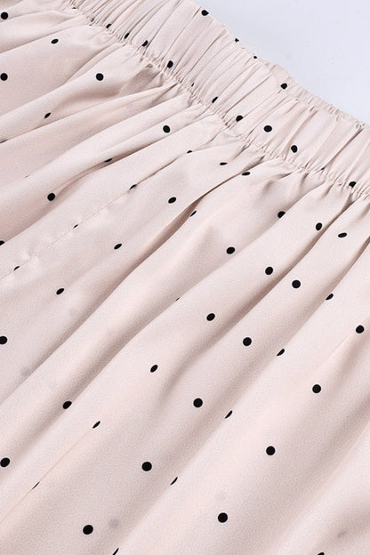 Polka Dot Satin Loose Pants