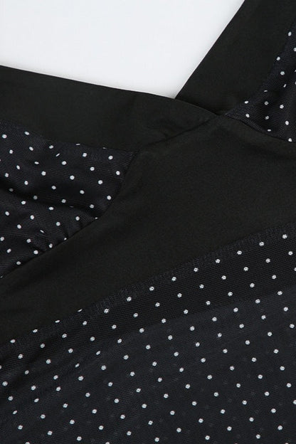 Polka Dot Sheer Mesh Cami Top