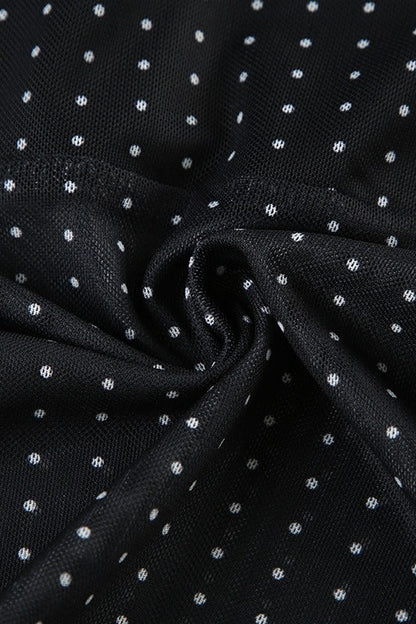 Polka Dot Sheer Mesh Cami Top