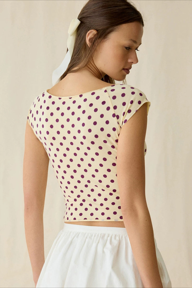 Polka Dot Short Sleeve T-shirt