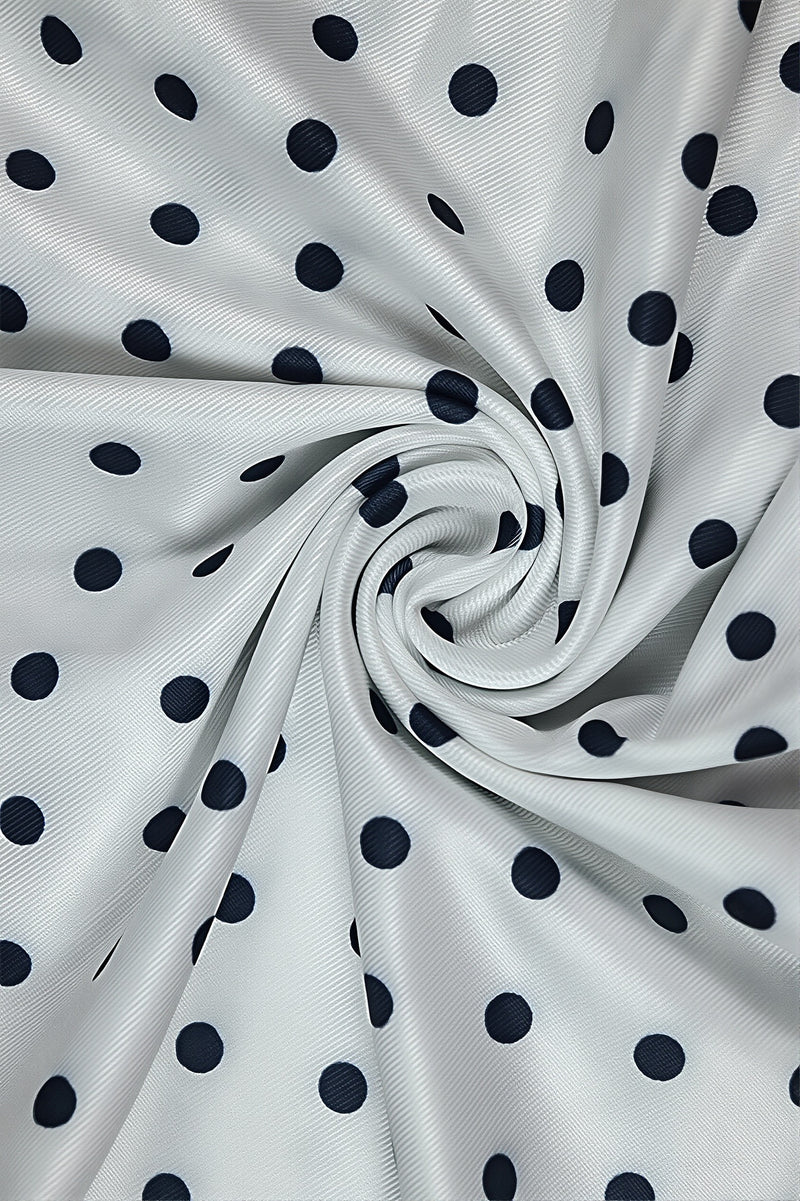 Polka Dot Slim Short Sleeve Two Piece Set