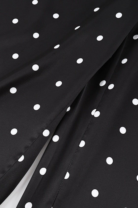 Polka Dot Straight Leg Casual Pants