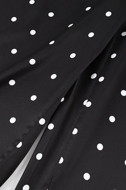 Polka Dot Straight Leg Casual Pants