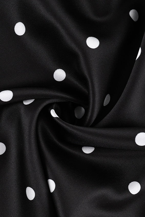 Polka Dot Straight Leg Casual Pants