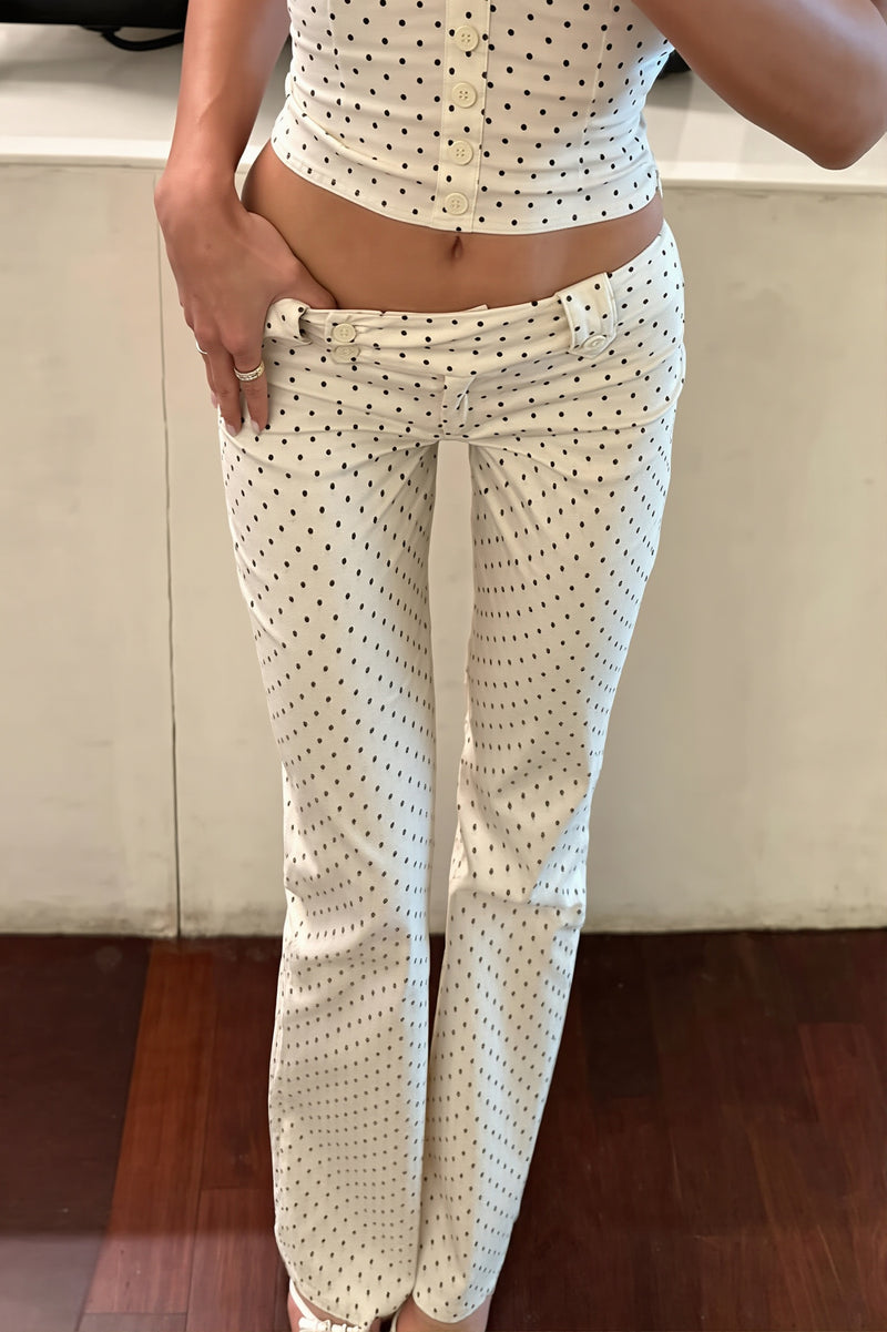 Polka Dot Tube Button Two Piece Set