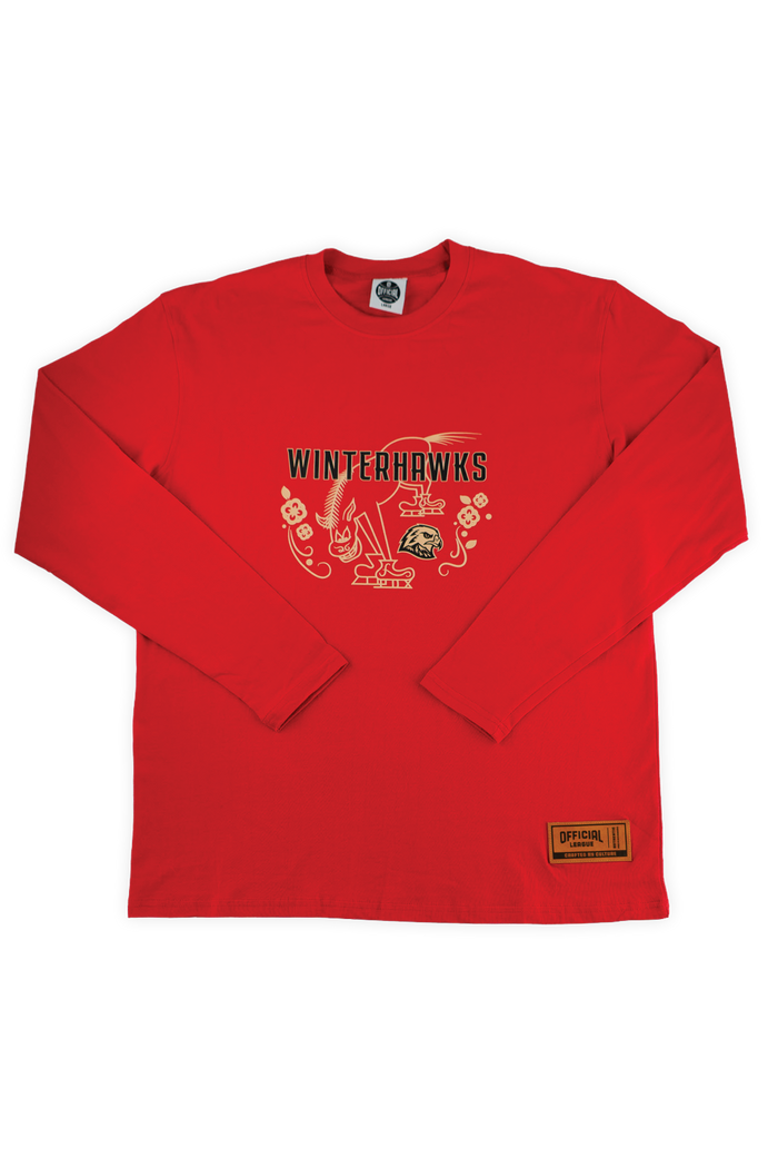[ Portland Winterhawks ] Fire Horse Long Sleeve Tee - Official League