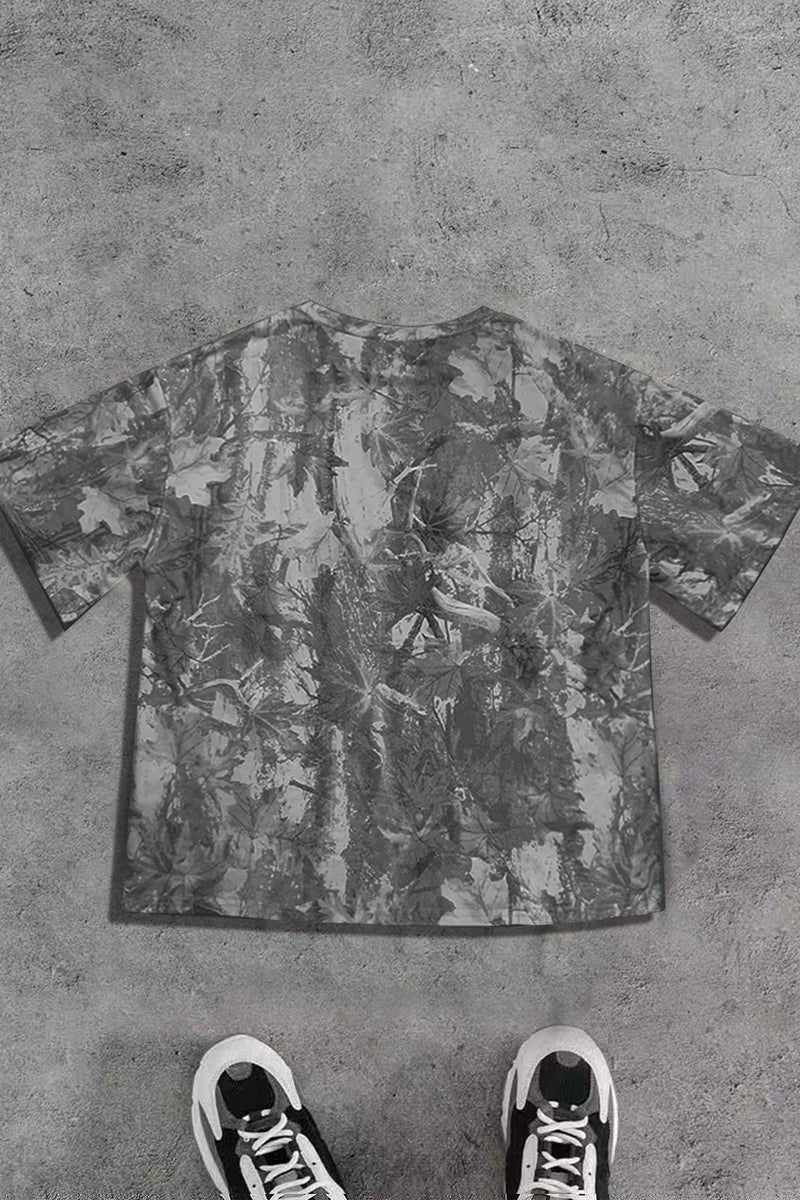 Printed Loose Round Neck T-shirt