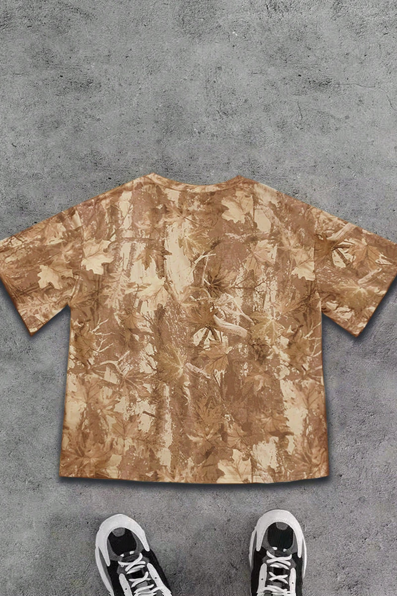 Printed Loose Round Neck T-shirt