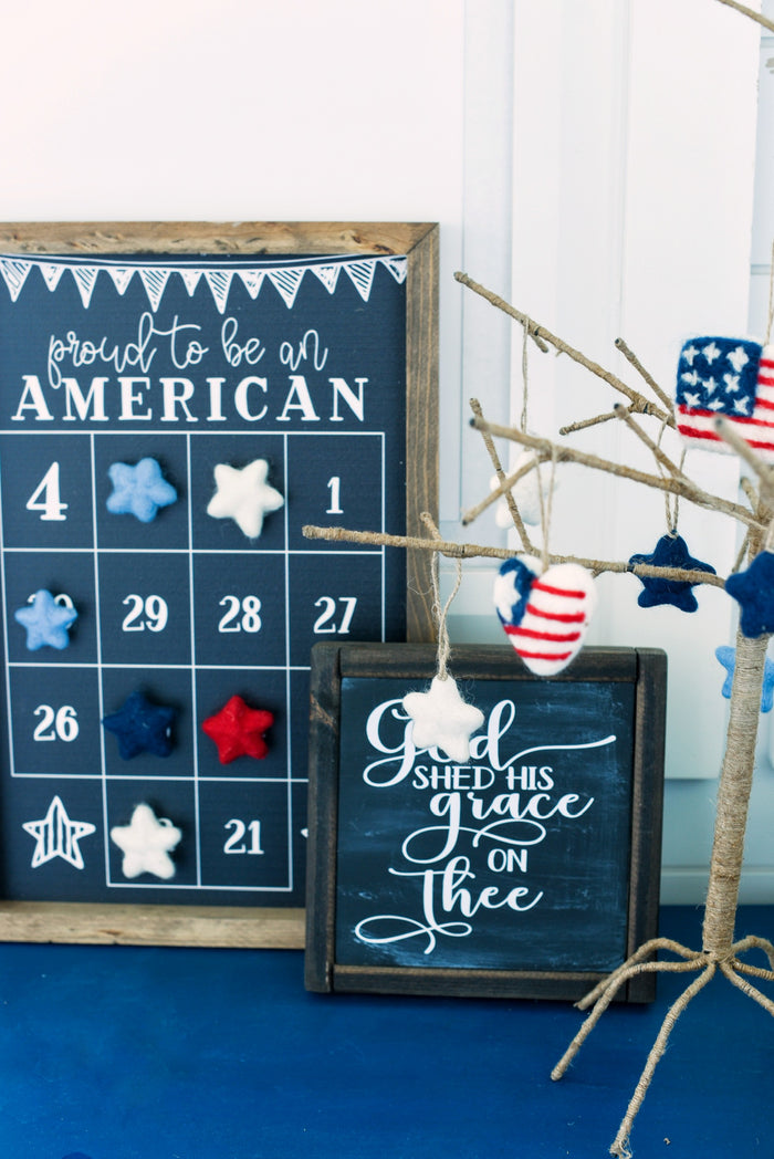 Proud to be an American <br>Fourth of July Number Countdown