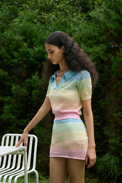 Rainbow knit set