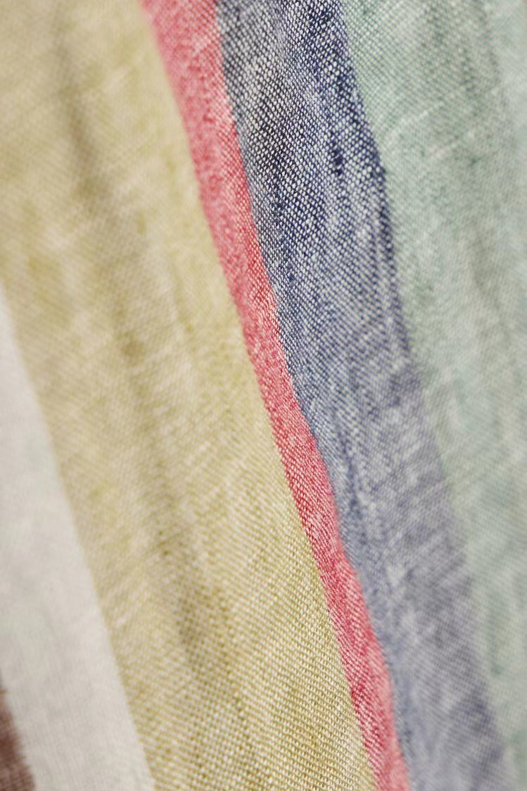 Rainbow Stripe Loose Casual Boho Dress