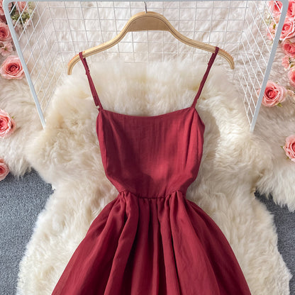 Red A line bow short dress fashion dress S07