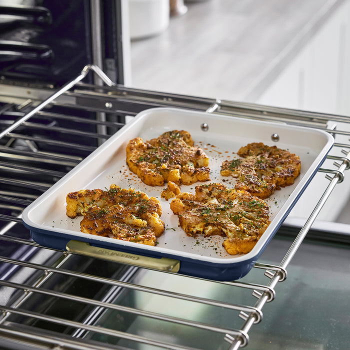 Roasting cauliflower on Reserve sheet pan