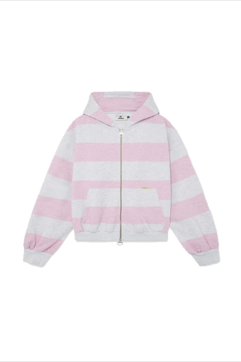 Retro Striped Patchwork Pullover Hoodie