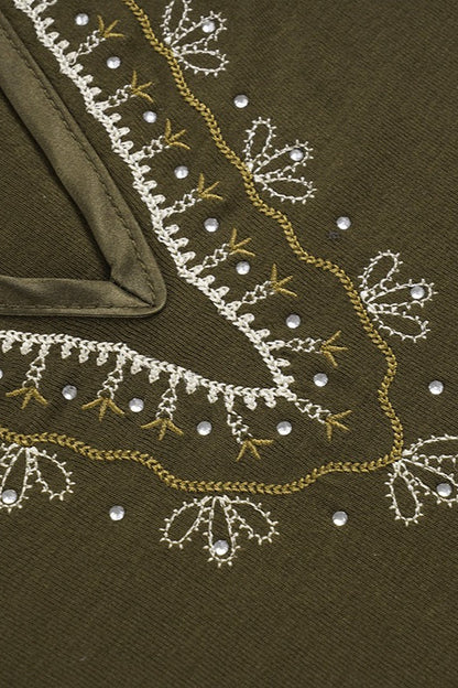 Retro V Neck Embroidered Knit Blouse