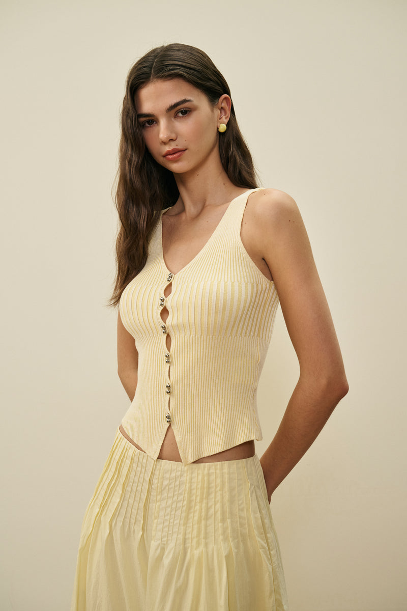 Ribbed slim fit tank