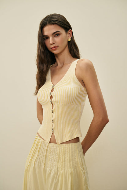Ribbed slim fit tank