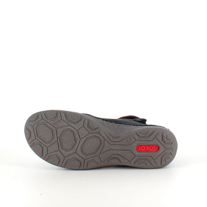 Rieker damsstövel i svart – komfort med praktisk dragkedja
