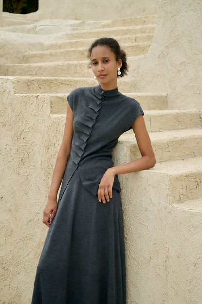 Ruched accent knit set