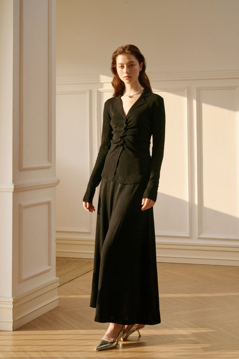Ruched long sleeve set